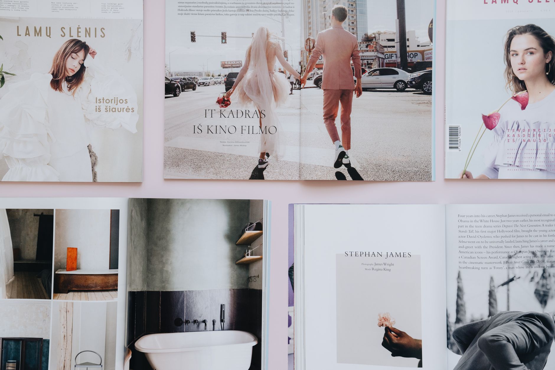 High end travel magazine print layout